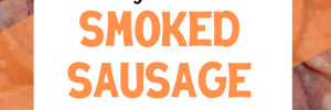 This easy smoked sausage bake only uses 5 ingredients to make a delicious meal! #smokedsausagerecipe #sausagerecipes #5ingredients #dinnerrecipes