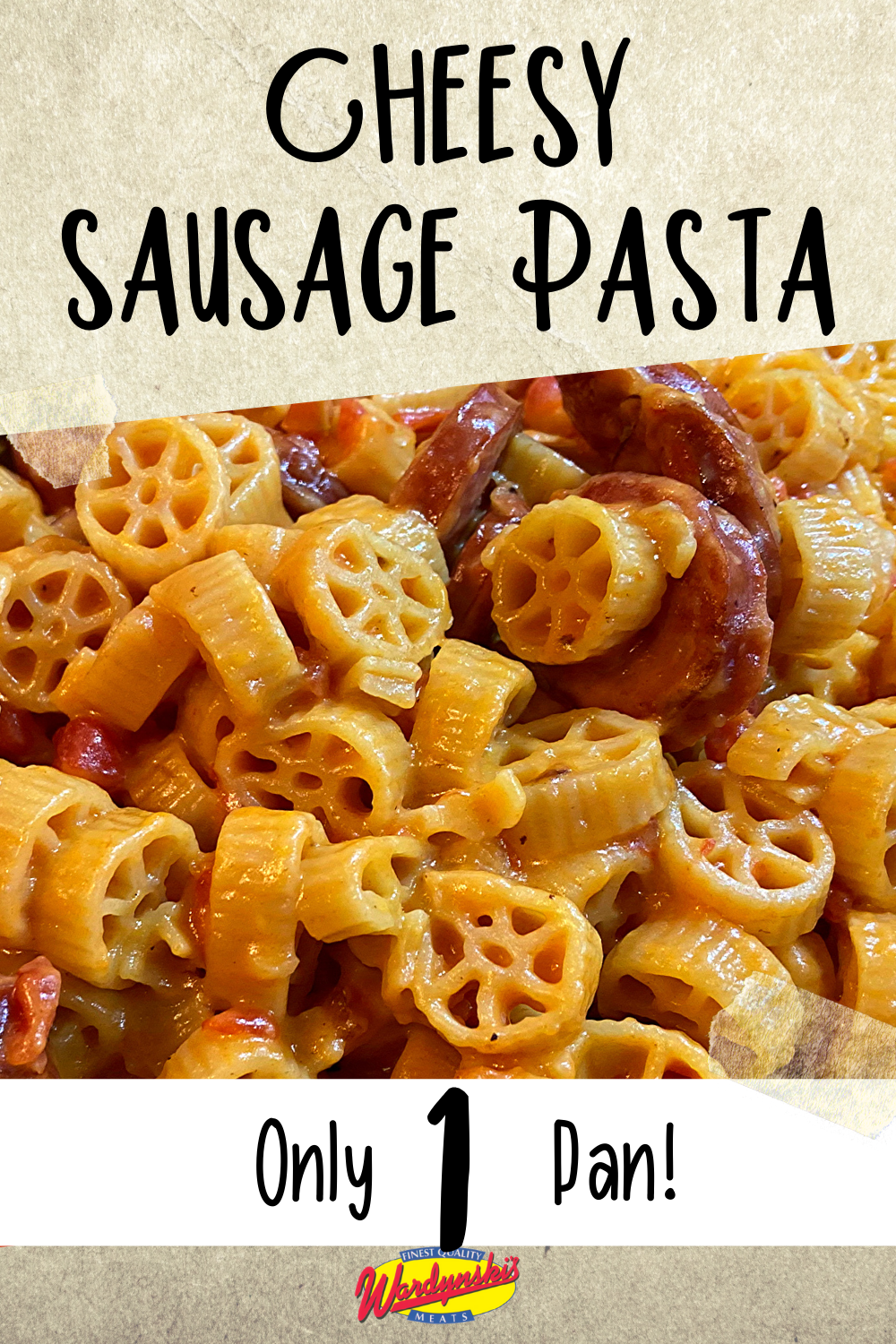 This recipe for Cheesy Polish Sausage Pasta is delicious, and an easy dinner recipe! #dinnerrecipe #easyrecipe #polishsausagerecipe #polishsausage