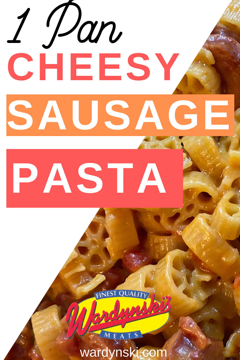 This recipe for Cheesy Polish Sausage Pasta is delicious, and an easy dinner recipe! #dinnerrecipe #easyrecipe #polishsausagerecipe #polishsausage