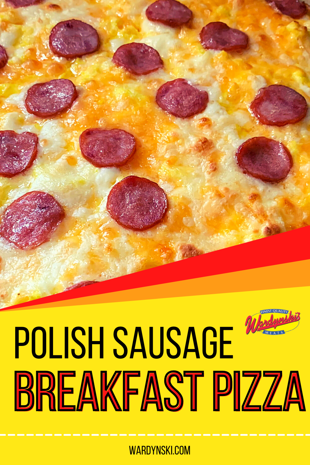 This breakfast pizza recipe uses Polish sausage, eggs and cheese to make an easy breakfast. Try out Polish Breakfast Pizza for your next brunch!