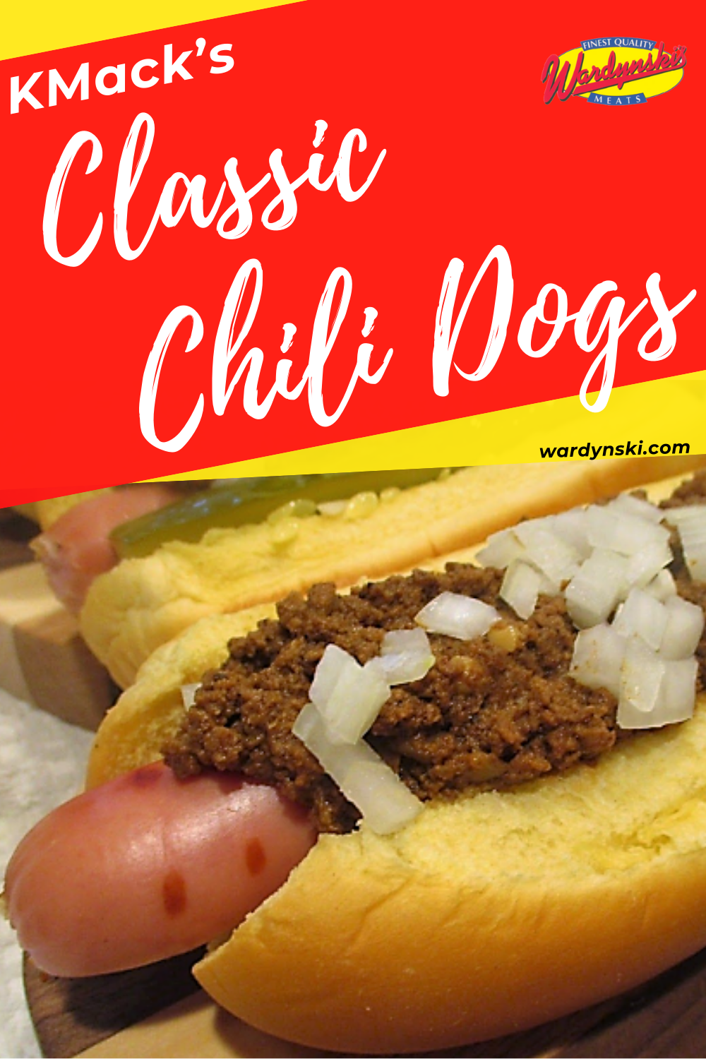 Grill up your favorite Wardyski hot dogs to make this classic chili dog recipe!